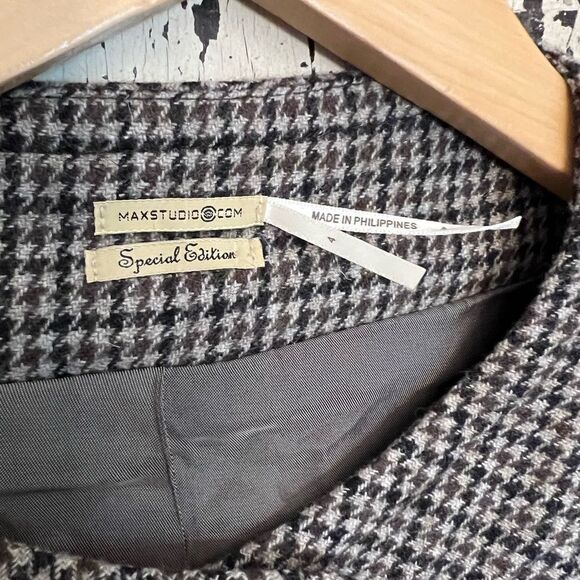 Women’s Max Studio special edition houndstooth jacket. Size 4. - Picture 3 of 10